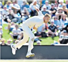  ??  ?? Back to basics: Stuart Broad took four wickets on his return to form