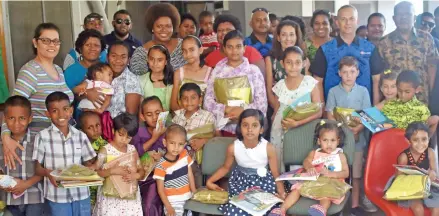  ?? Photo: Arieta Vakasukawa­qa ?? Children of Saint Mina’s Coptic Orthodox Orphanage with their gifts donated by Tranquil Textiles Director , Brad Wilson and his family in Martintar Nadi on 21 July 2018.