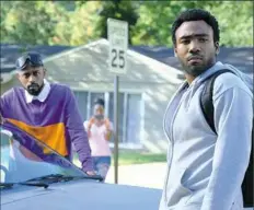  ??  ?? Lakeith Stanfield, left, and Donald Glover in “Atlanta.”