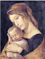  ??  ?? Intellect versus emotion: Mantegna’s Madonna with Sleeping Child, left, and Bellini’s The Virgin and Child