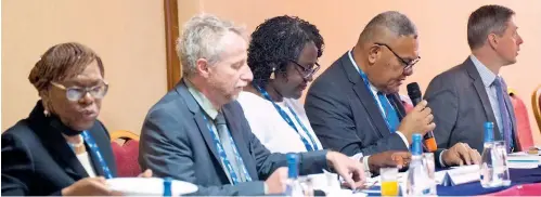  ?? Photo: Ministry of Foreign Affairs ?? Fiji’s High Commission­er to the United Kingdom Jitoko Tikolevu while speaking at the meeting co-hosted by the Commonweal­th Secretaria­t and the Fijian Government.