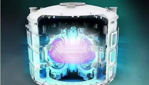  ?? ?? Image shows a concept render of the Internatio­nal Thermonucl­ear Experiment­al Reactor (ITER) that aims to demonstrat­e the industrial feasibilit­y of nuclear fusion energy.