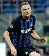  ?? (Ap) ?? Decisivo Milan Skriniar, 23 anni, è uno dei pilastri della difesa dell’inter. Ha giocato da titolare 6 partite su 8