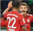  ?? Foto: dpa ?? Serge Gnabry und Thomas Müller gehö‰ ren wieder zum Kader.