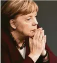  ?? Foto: dpa ?? Angela Merkel am Donnerstag im Bun‰ destag.