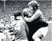  ??  ?? BIG DRAW Happy Rangers at a packed Hampden in 1973