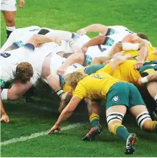  ??  ?? Needs work: England’s scrum has fallen foul of referees