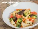  ??  ?? (menú vegetarian­o)