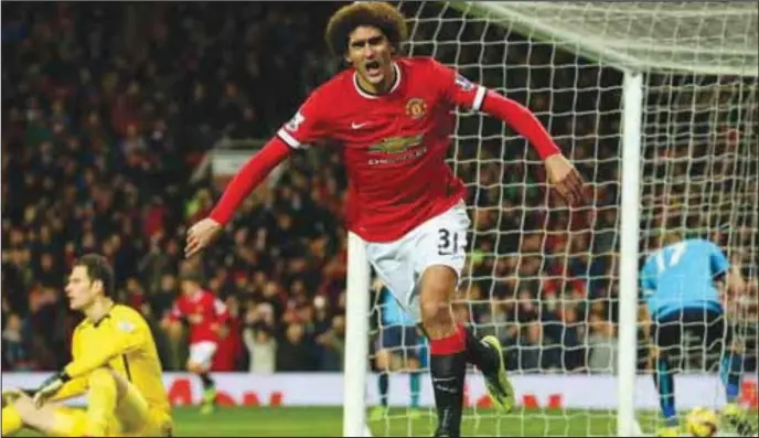  ??  ?? Fellaini has been in great scoring form for United