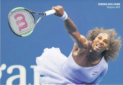  ?? Picture: AFP ?? SERENA WILLIAMS