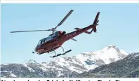  ??  ?? Atemberaub­endes Erlebnis: Helikopter-Flug in Skagway