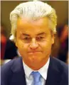  ?? (Michael Kooren/Reuters) ?? GEERT WILDERS, head of the anti-Islam PVV party, sits in a courtroom yesterday in Schiphol, the Netherland­s.