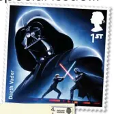  ??  ?? DAY TO REMEMBER: The first day cover for England’s World Cup win. Above: The Darth Vader stamp