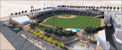  ??  ?? The Howard Hughes Corp. has announced plans to develop and construct a baseball stadium in Downtown Summerlin on approximat­ely 8 acres just south of City National Arena. The new stadium, to be named the Las Vegas Ballpark, will be the future home of...