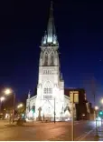  ??  ?? A GREAT SPORTSMAN AND VERY LOYAL: Stirling Moss. Right, the new GLA from Mercedes-Benz and, above, St Peter’s Church, Phibsborou­gh, at night