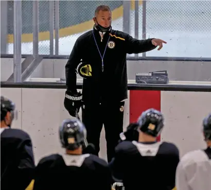  ?? MATT sTONE / hErALD sTAFF FiLE ?? MAN WITH A PLAN: Faced with significan­t departures on his blue line, Bruins coach Bruce Cassidy will have to navigate the challenges of working younger players into bigger roles.