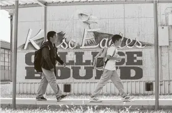  ?? Mark Mulligan / Staff file photo ?? HISD campuses in need of major renovation­s, such as Kelso Elementary School, pictured in 2018, will have to wait as the district misses another window for passing a long-awaited bond package.