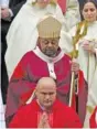  ?? AP PHOTO/JOSE LUIS MAGANA ?? Washington D.C. Archbishop Wilton Gregory, accompanie­d by other members of the clergy, leaves St. Mathews Cathedral after the annual Red Mass on Oct. 6 in Washington.