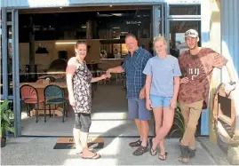  ?? PHOTO: SUPPLIED ?? Steve and Kirsty Sowerby at the Boilerhous­e opening with daughter Alex and son Daniel.