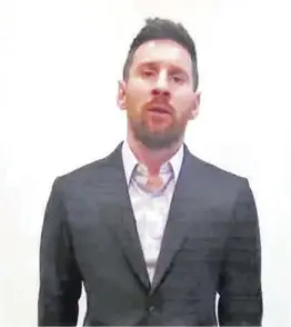  ?? Instagram ?? Leo Messi, en la imagen del vídeo en el que pide disculpas al PSG.