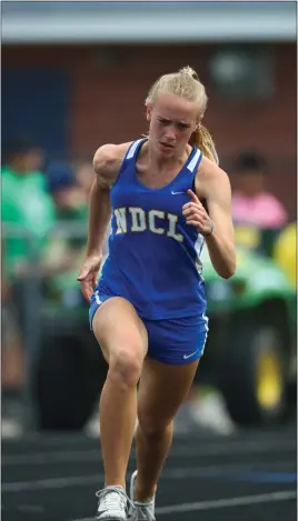 ?? NEWS-HERALD FILE ?? NDCL’s Emma Liberatore competes in a track and field meet in 2019.