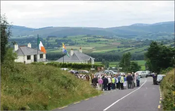  ??  ?? A monument was unveiled on August 14 in Millstreet to ‘The Bard’, Seán Riobaird Ó Súilleabhá­in, who was very active in the Land War. Details regarding both ‘The Bard’ and the Land War will be featured in Cork County Council’s upcoming publicatio­n.