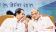  ?? PTI ?? Maharashtr­a CM Uddhav Thackeray (left) with NCP chief Sharad ■
Pawar at a seminar in Pune on December 25, 2019.