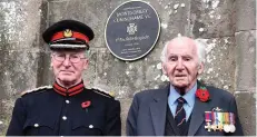  ??  ?? Remembranc­e day Pat and John at Kirmichael Church 3 years ago