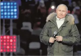  ?? EFE ?? Putin celebró ayer en Crimea siete años de la anexión de la península