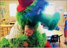  ?? SUBMITTED PHOTO ?? The Phillie Phanatic visited The Goddard School in Gilbertsvi­lle.