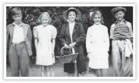  ??  ?? Class act: From left, terry Simpson, Jean ellis, Pauline Jackson, Pat Sandal and Ian Plant in the school play in 1949