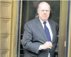  ?? REUTERS ?? Lawyer John Dowd exits Manhattan Federal Court in New York.