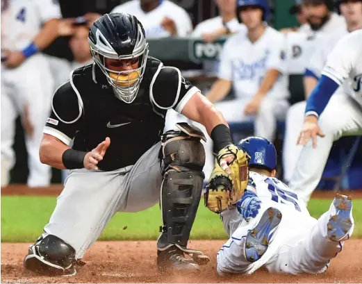  ?? ED ZURGA/GETTY IMAGES ?? James McCann has gone 2-for-23 at the plate since the All-Star break, and his batting average (.295) has dipped below .300 for the first time in two months.