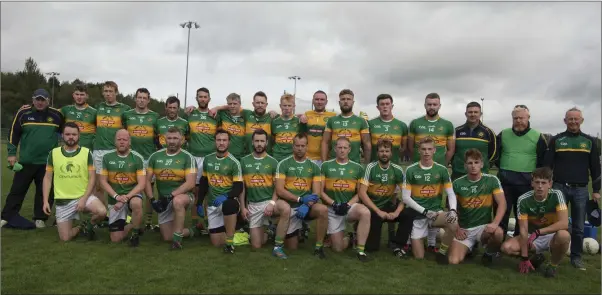  ??  ?? The Kilcoole team who toppled Baltinglas­s to secure their place in the county semi-final. Photo: Barry Hamilton