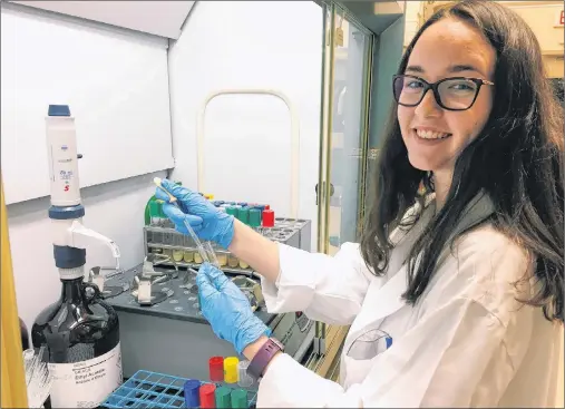  ?? SUBMITTED PHOTO ?? Sophie MacDonald, 16, is one of three Charlottet­own area students competing Monday in the Sanofi Biogenius Canada regional competitio­n in Halifax. Sophie’s focus is on improving drug discovery from bacteria.