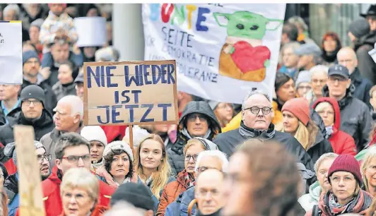  ?? ARCHIVFOTO: TEPH ?? Mettmann hatte schon eine Demo, nun gehen auch die Erkrather für die Demokratie auf die Straße.