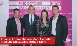  ??  ?? From left: Chris Bianco, Mark Camilleri, Michelle Muscat and Adrian Fabri