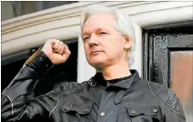  ?? JUSTIN TALLIS / AFP ?? Asilo. Julian Assange permanece en la Embajada ecuatorian­a en Londres.