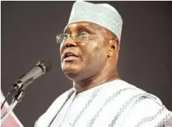  ??  ?? Alhaji Atiku Abubakar