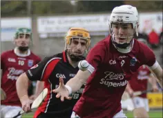  ??  ?? Joe O’Connor of St. Martin’s steals a march on David Redmond (Oulart-The Ballagh) when the sides last met in a final two years ago.