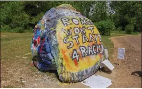  ?? GEORGE NORKUS — FOR THE MACOMB DAILY ?? The Romeo Rock in Washington Township on Tuesday, June 9.