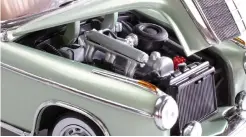  ??  ?? The M127 version of Mercedes ubiquitous inline-6 featured Bosch mechanical fuel injection—pretty heady stuff for 1958. You can clearly see the tubelike manifold plenum perched above the engine.