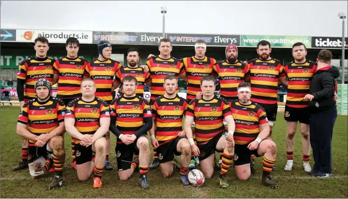  ??  ?? The Sligo RFC developmen­t squad who were runners-up in the 2018 Connacht Junior Cup. Photos: Inpho