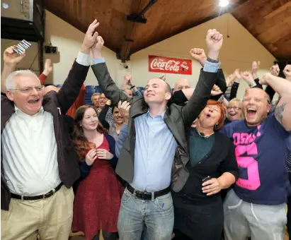  ??  ?? TENACIOUS: AAA candidate Paul Murphy, centre, was elected in 2014 on the back of his Right2Wate­r activism