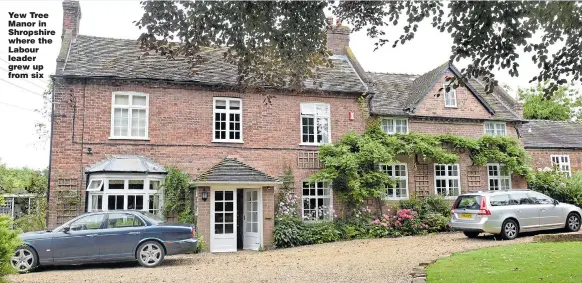  ?? Pictures: AFP, GETTY, PA, REX, CAMERA PRESS, EPA ?? Yew Tree Manor in Shropshire where the Labour leader grew up from six