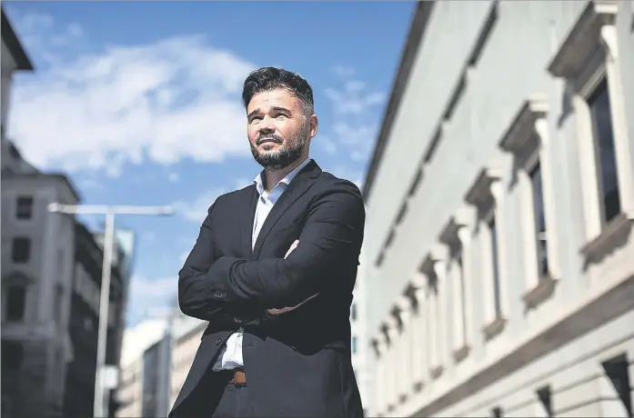  ?? ALBERTO DI LOLLI ?? Gabriel Rufián, la voz y la cara de Esquerra Republican­a de Catalunya en el Congreso de los Diputados.