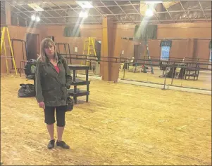  ?? NIKKI SULLIVAN/CAPE BRETON POST ?? Susan Gallop, co-owner of Cape Breton School of the Arts in Westmount, stands inside one of the dance studios after the floor had to be stripped because of damage done by vandals. She is happy there are plans to start a Neighbourh­ood Watch in the area.