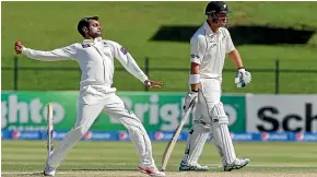  ??  ?? Pakistan spinner Mohammad Hafeez was at the centre of a throwing controvers­y in yesterday’s one-day internatio­nal.
