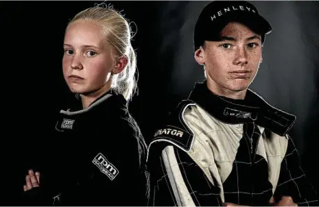  ?? PHOTO: TAMARA SILVESTER-TOOWOOMBA SPORT ?? FIERCE COMPETITOR­S: Toowoomba school mates Tarhlea Apelt and Nic Whell will go head-to-head in tonight's Formula 500 Developmen­t Series at Toowoomba Speedway.