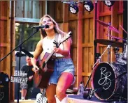  ?? Photo submitted ?? Country artist Brianna Blankenshi­p of Kane says goodbye to Pennsylvan­ia in a last string of local shows before moving down south.